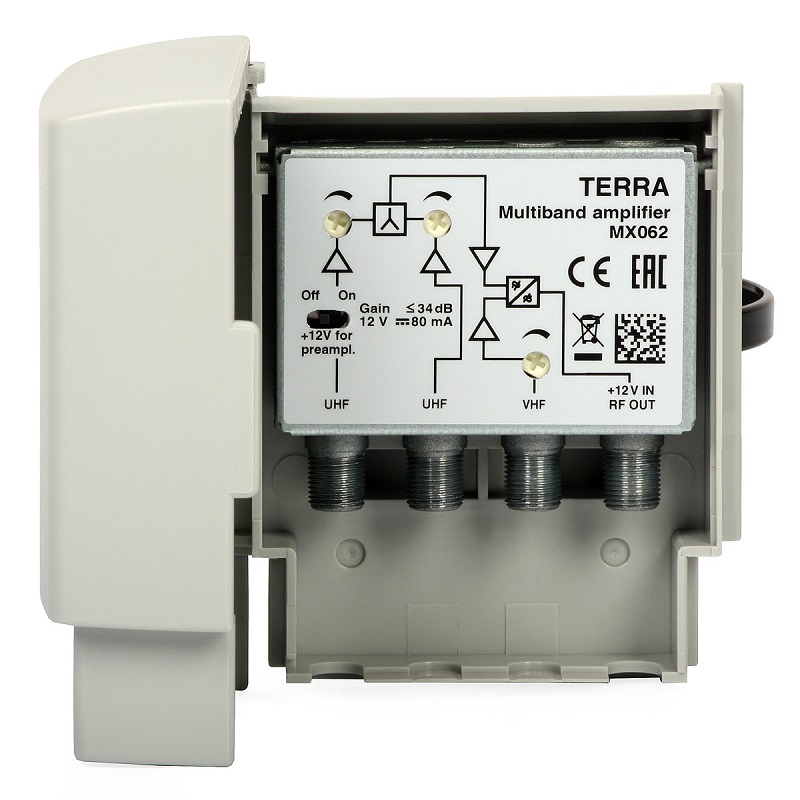 AMPLIFICADOR TERRA MA-062 VHF 2xUGF 30/34dB