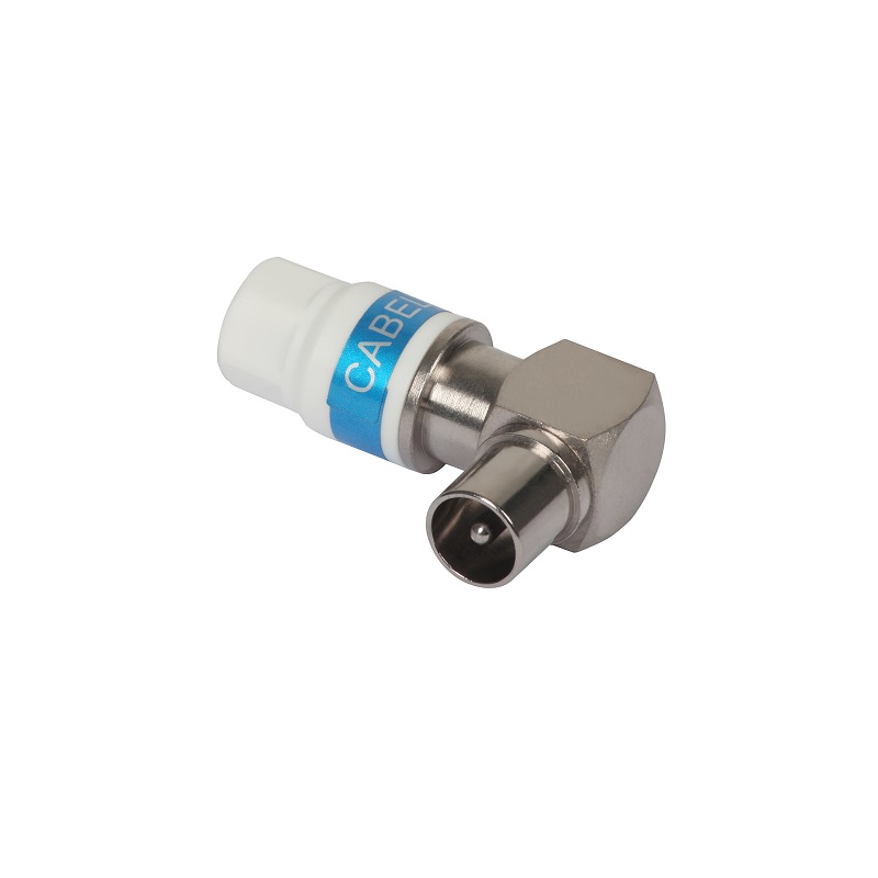 CONECTOR MACHO ANTENA ANGULAR CABELCON RG6/TRISET113
