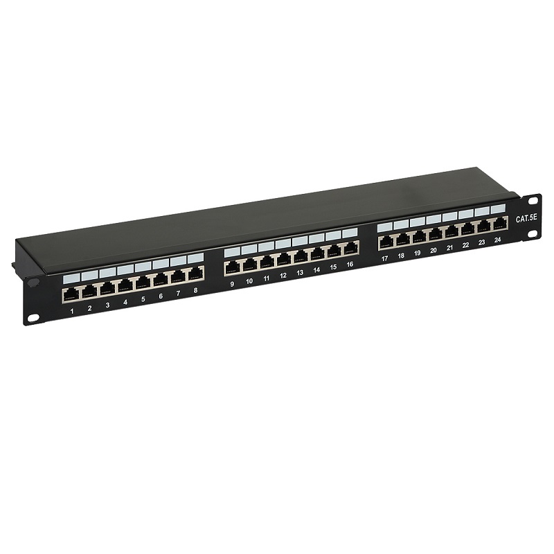 PAINEL 24 PORTAS CAT 5E FTP 19" RACK