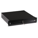 GAVETA 2U BLOQUEÁVEL POR CHAVE PARA BASTIDORES 600/800mm 19" RACK