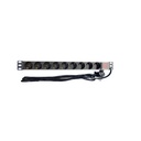 EXTENSÃO 19" RACK 9xTOMADAS SCHUKO 230Vac