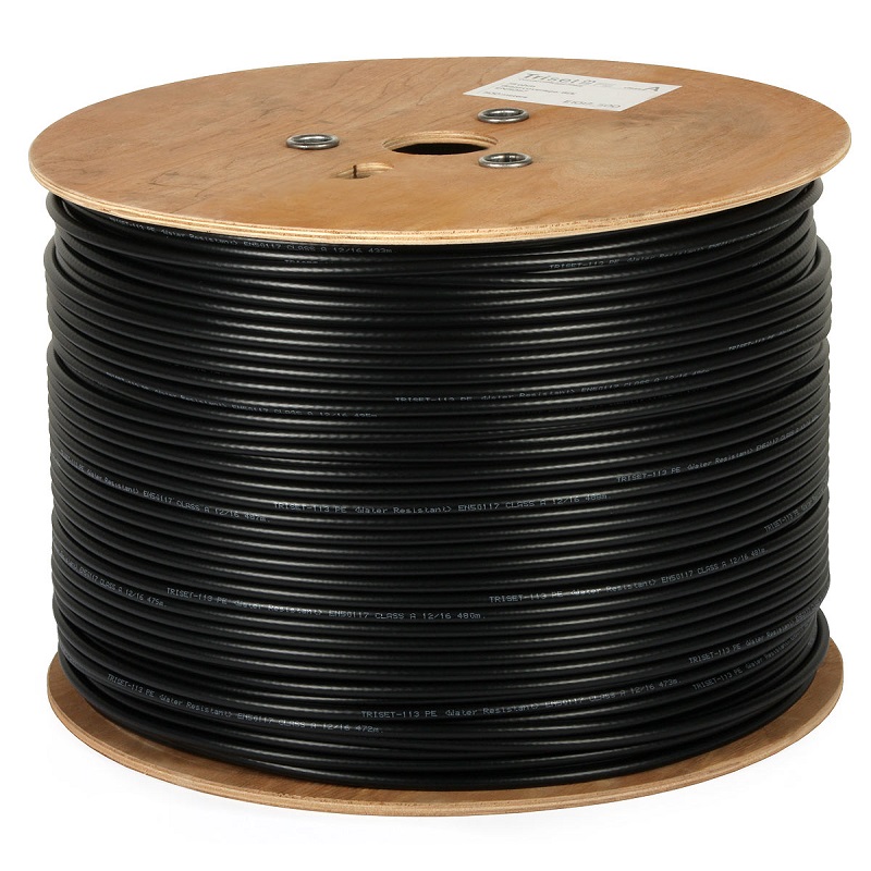 500m CABLE COAXIAL 75 Ohm TRISET-113 PE GEL 