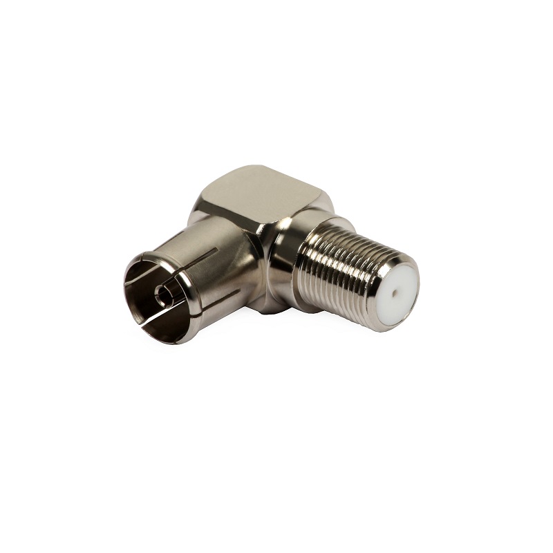 ADAPTADOR ANTENA TIPO F IEC FÊMEA ANGULAR