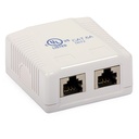 TOMA SUPERFICIE RJ45 CAT.6A STP DUPLA