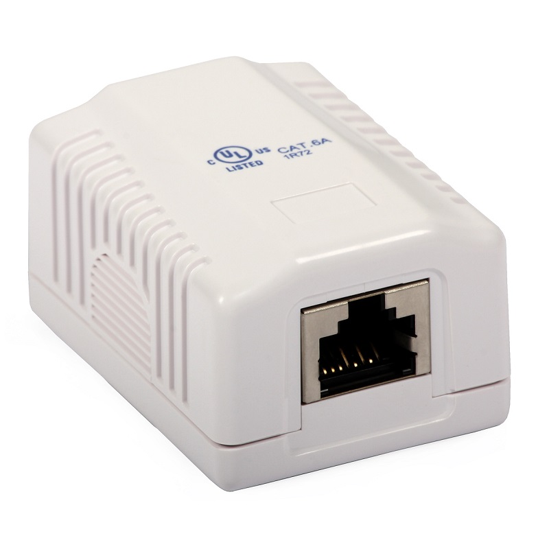 TOMADA SUPERFICIE RJ45 CAT.6A STP SIMPLES