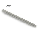 100x TUBO TERMO RETRÁTIL EMENDAS FIBRA ÓTICA 40mm