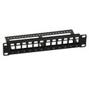 PAINEL 12x KEYSTONE RACK 10"