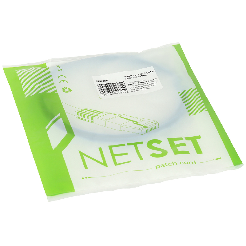 [DPJ21121N] 2m CABO U/UTP PATCHCORD NETSET CAT.6 LSOH AZUL