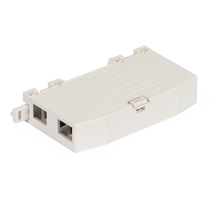 CAJA DE INSTALACIÓN DE FIBRA ÓPTICA FTTH DIN 2xSC SIMPLEX