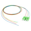 4x PIGTAIL MONOMODO PG-271A-1 SC/APC G.657.A1 VERMELHO/VERDE/AZUL/AMARELO COM 1m
