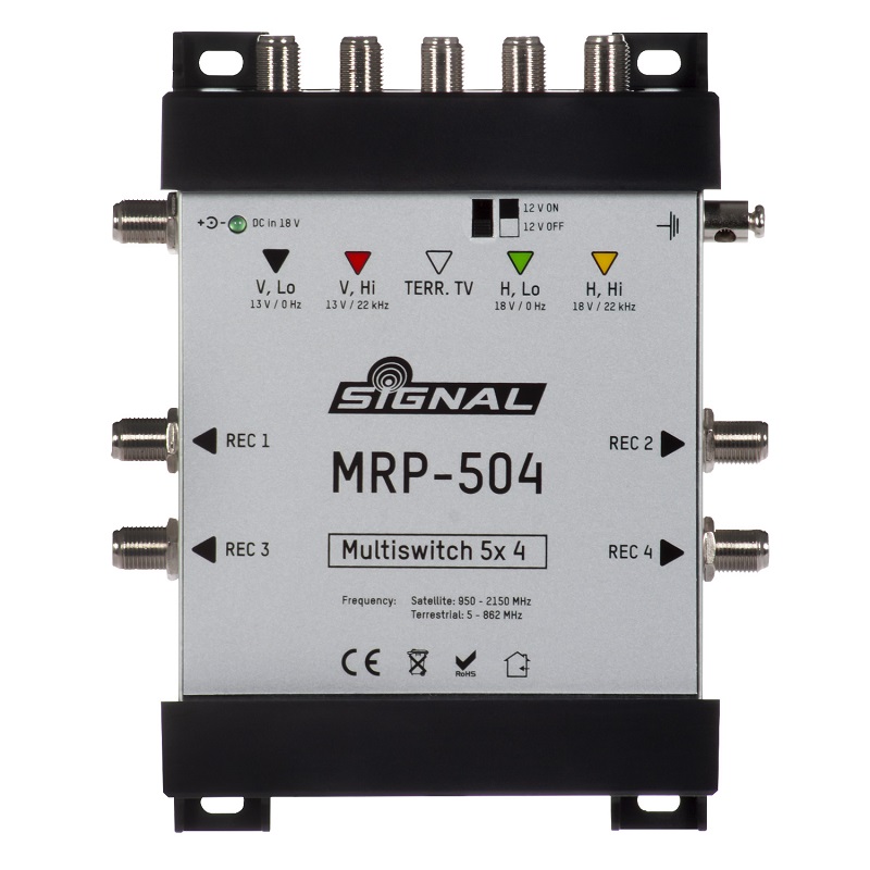MULTISWITCH SIGNAL MRP-504 5xENTRADAS / 4xSAÍDAS TV TERRESTRE PASSIVO
