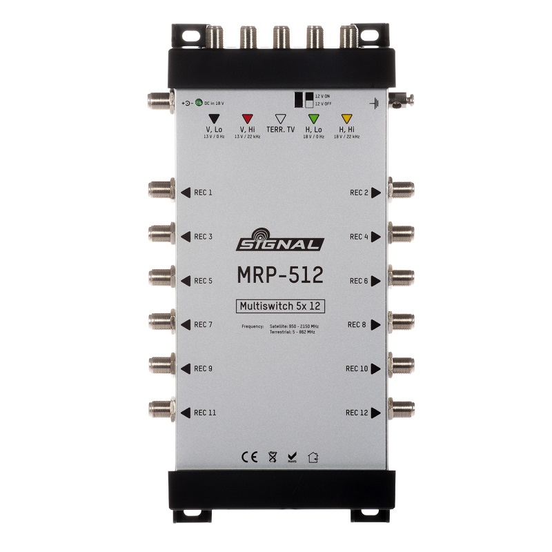 MULTISWITCH SIGNAL MRP-512 5xENTRADAS / 12xSAÍDAS TV TERRESTRE PASSIVO