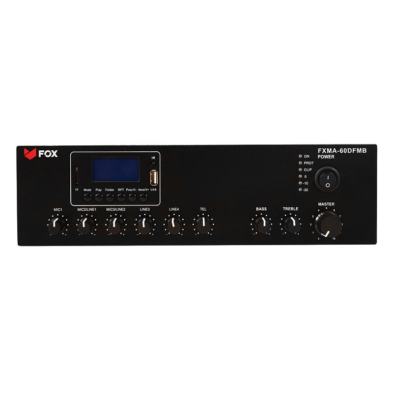 [FXMA-60DFMB] AMPLIFICADOR/MEZCLADOR BLUETOOTH RADIO FM REPRODUCCIÓN MP3 DAB+ 60W