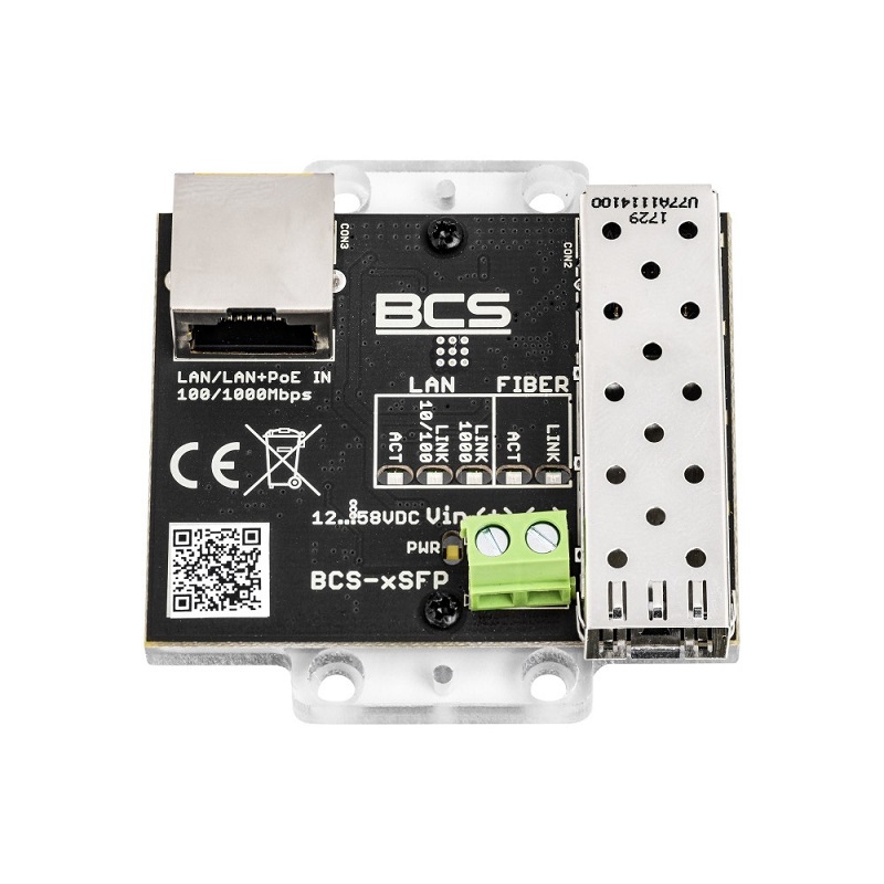 CONVERTIDOR MEDIOS BCS GIGABIT/SFP FUENTE ALIMENTACIÓN PoE