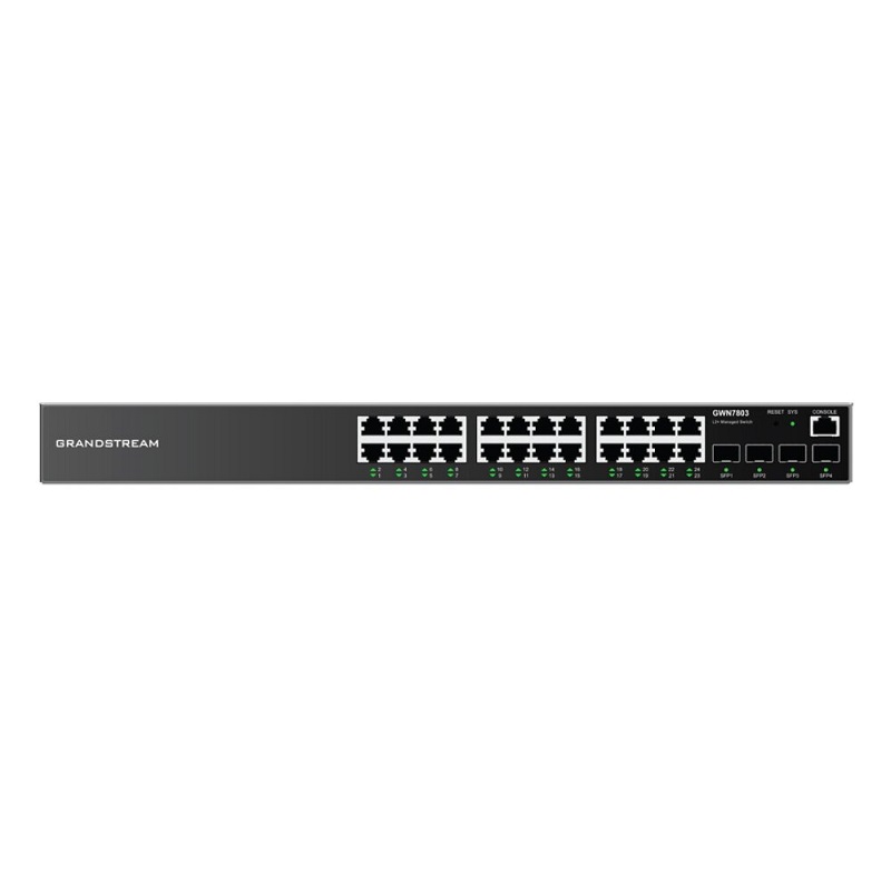 CONMUTADOR GESTIONADO GRANDSTREAM LAYER 2 24xPoE 1GB 4xSFP 1GB