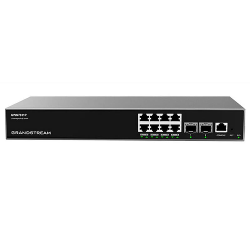 SWITCH GERIDO GRANDSTREAM LAYER 3 8xPoE 1GB 2xSFP 10GB