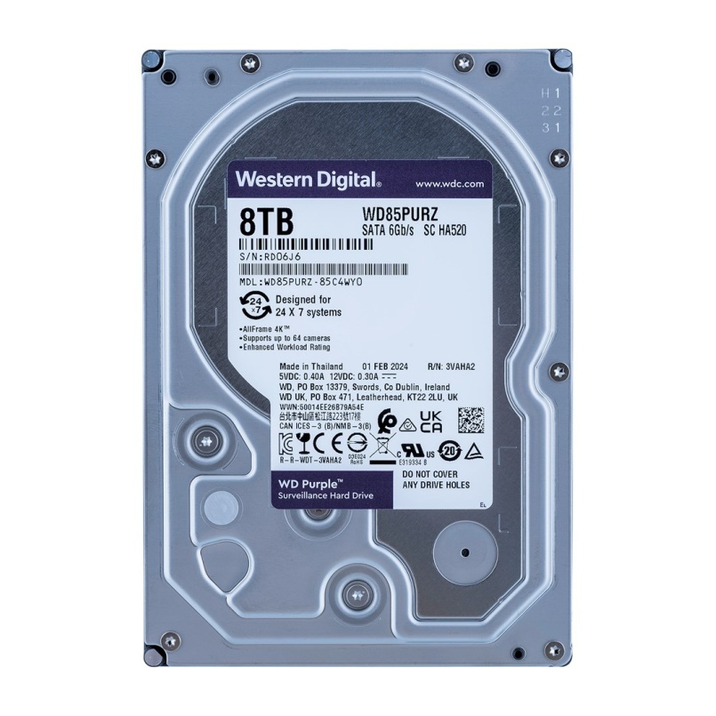 HDD DISCO RÍGIDO WD PURPLE 8TB 256MB 3.5" SATA