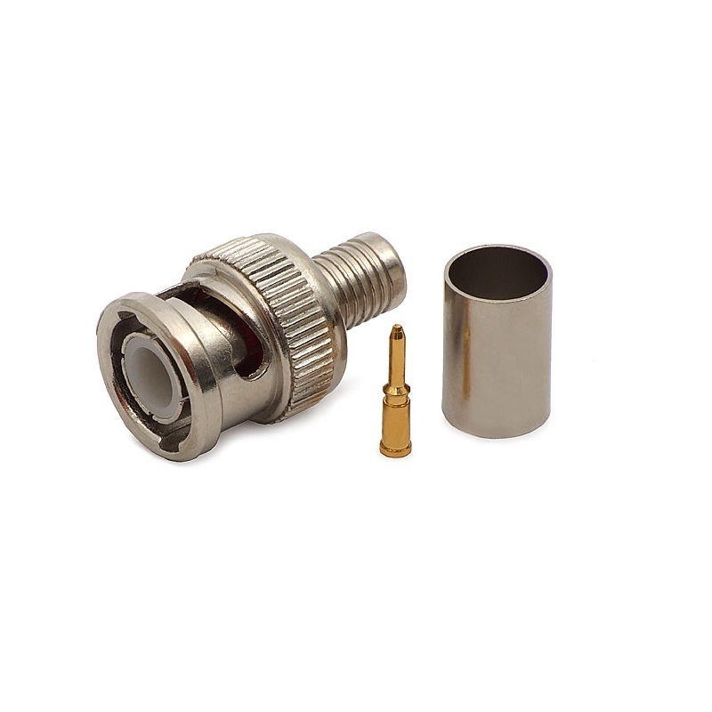 CONECTOR CRIMPAR BNC MACHO CRIMPAR CABO RG-6