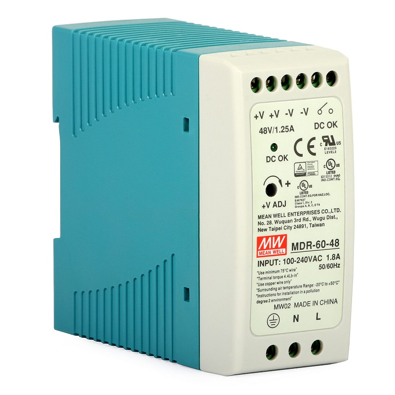 FUENTE DE ALIMENTACIÓN INDÚSTRIAL MDR-60-48 SMPS 48Vdc