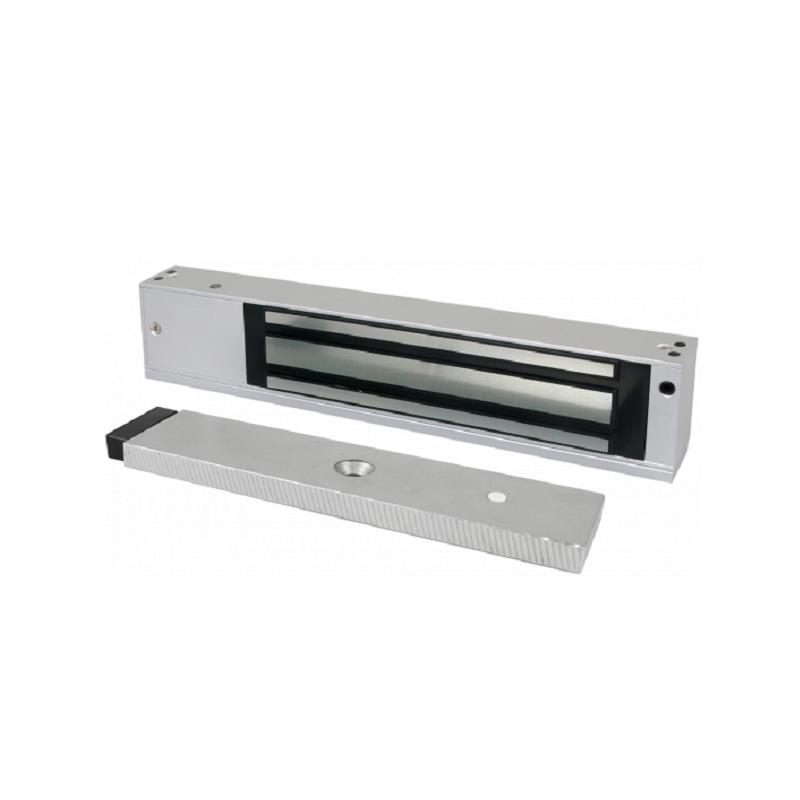 CERRADURA ELECTROMAGNÉTICA CON SENSOR DE SUPERFICIE PARA PUERTA | TIEMPO DE RETARDO12Vdc/480mA 24V/240mA 280kg
