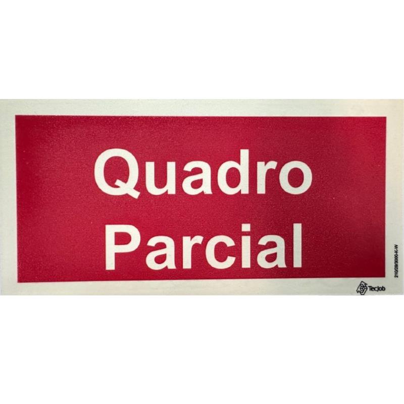 SINAL FOTOLUMINESCENTE QUADRO PARCIAL 200x100mm