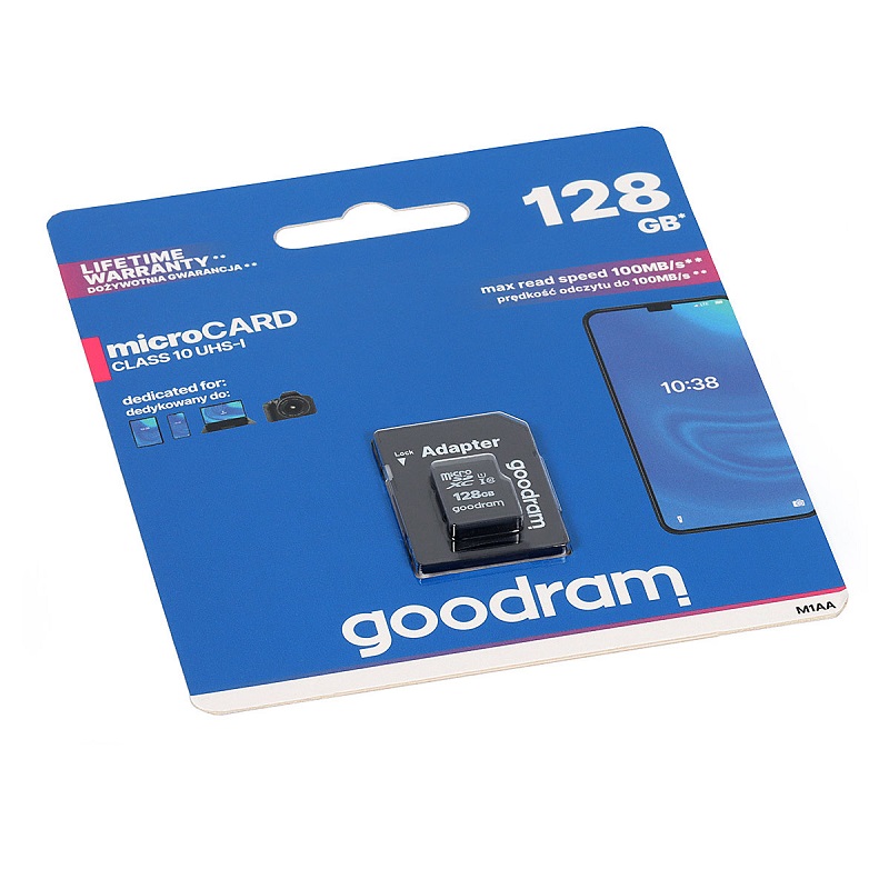 GOODRAM MICROSDHC 128GB UHS-I CLASS 10 CON ADAPTADOR