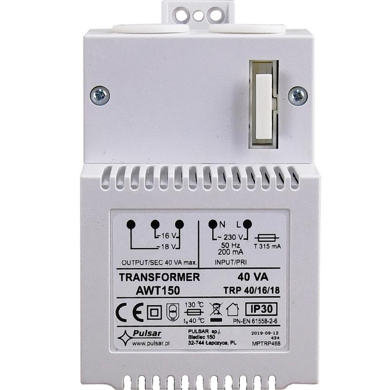 TRANSFORMADOR TRP 40VA/16Vac/18Vac