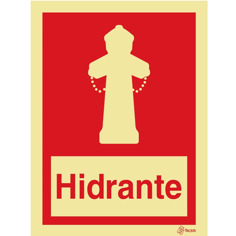 SINAL FOTOLUMINESCENTE HIDRANTE 150x200mm