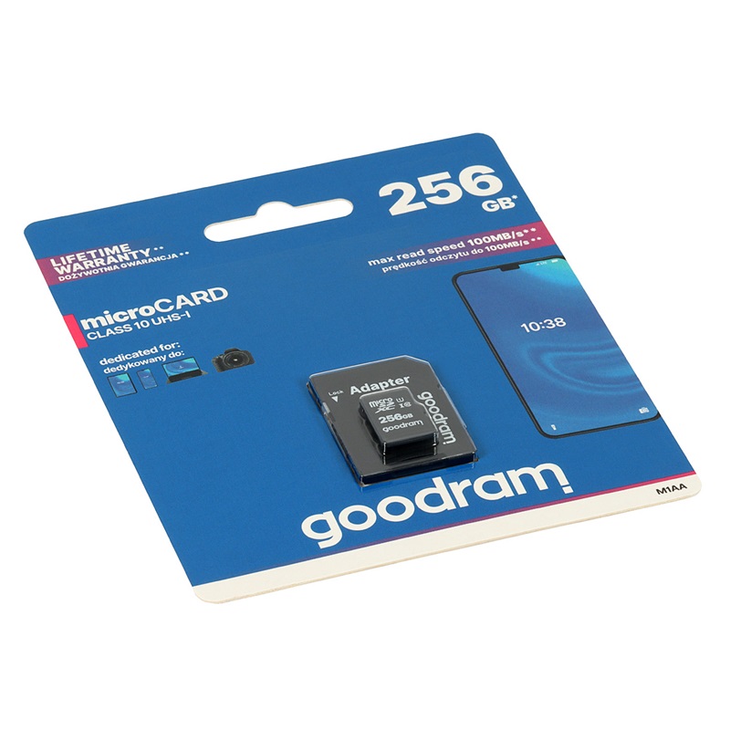 TARJETA MICROSDXC 256 GB UHS-I CLASSE 10 + ADAPTADOR SD