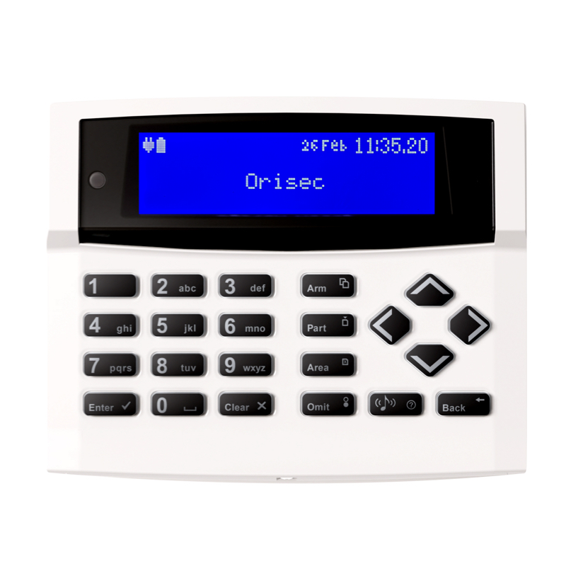 TECLADO GRAU 3 COM RECETOR WIRELESS BRANCO E TECLAS PRETAS 3xIN/OUT SUPORTE NFC SENSOR TEMPERATURA