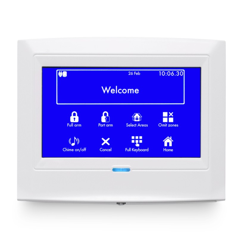 TECLADO GRAU 3 TOUCHSCREEN ENCASTRAR BRANCO COM RECETOR WIRELESS 3xIN/OUT SUPORTE NFC SENSOR TEMPERATURA