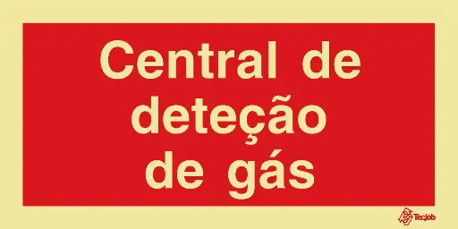 [I0633A] SINAL FOTOLUMINESCENTE CENTRAL GÁS 200x100mm