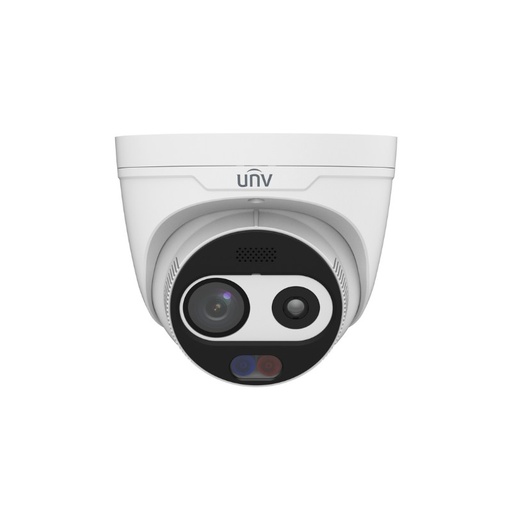 [TIC3612SA-F3-4F4AC-I1] CÂMARA IP TURRET TÉRMICA 4MPX 4mm IV30m 256×192 3mm 120dB WDR TRI-GUARD2.0 LUZ AZUL/VERMELHA