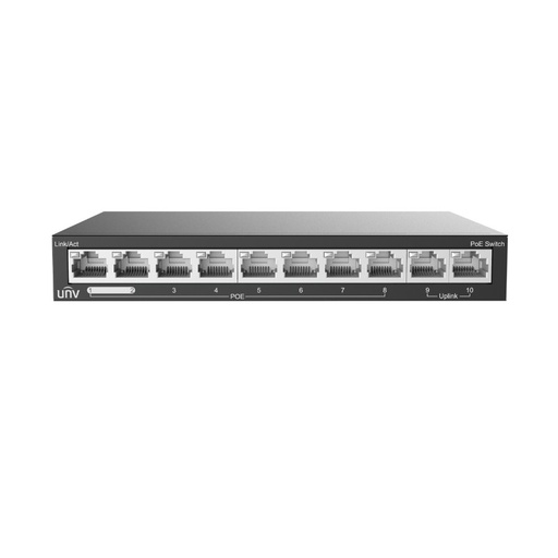 [NSW2020-10T-POE] SWITCH 8xPoE 100Mbps + 2xUPLINK L2 88W MÁXIMO