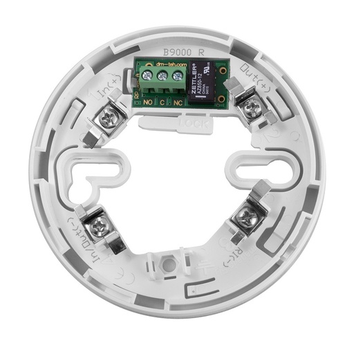 [DMB9000R] BASE COM RELÉ 12Vdc 0.5A PARA DETECTORES D9000