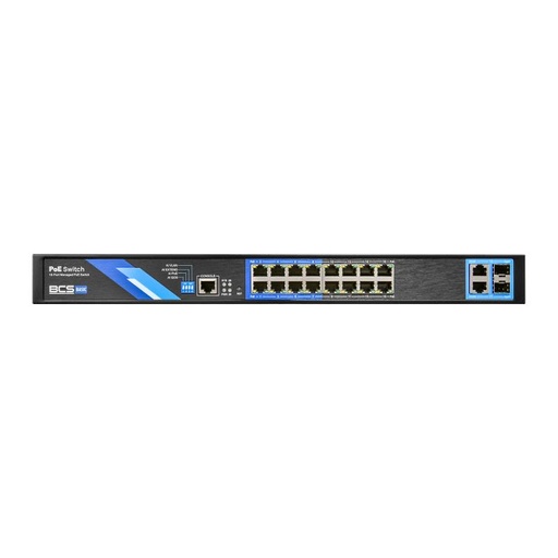 [BCS-B-SP1602G-2SFP-M] CONMUTADOR BCS BASIC GESTIONADO 16xPoE 100Mbps + 2xUPSFP 1Gbps 802.3AF/AT