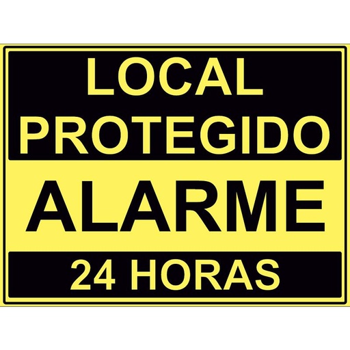 [ALARME24H] SINAL PVC OPACO ALARME 24 HORAS 150x200mm