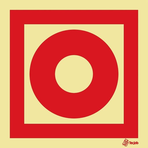 [I0260A] SINAL FOTOLUMINESCENTE BOTÃO ALARME 150x150mm