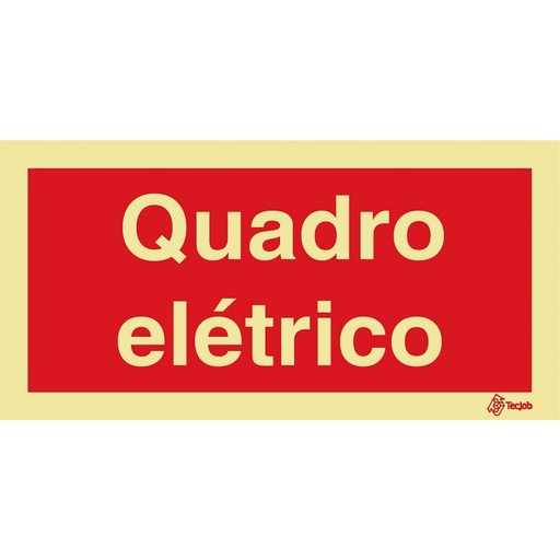 [I0649A] SINAL FOTOLUMINESCENTE QUADRO ELÉTRICO 200x100mm