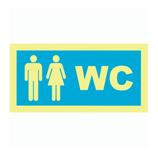 [IN290A] SINAL PVC OPACO WC MISTO 200x100mm