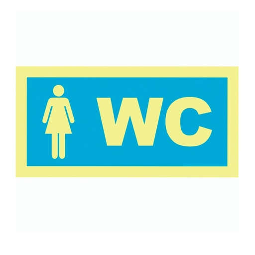 [IN291A] SINAL PVC OPACO WC FEMININO 200x100mm