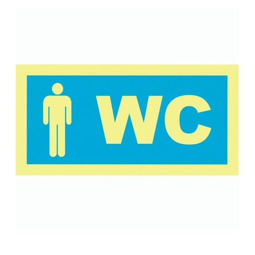 [IN292A] SINAL PVC OPACO WC MASCULINO 200x100mm