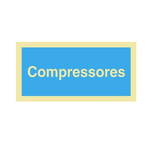 [IN575A] SINAL FOTOLUMINESCENTE COMPRESSORES 200x100mm