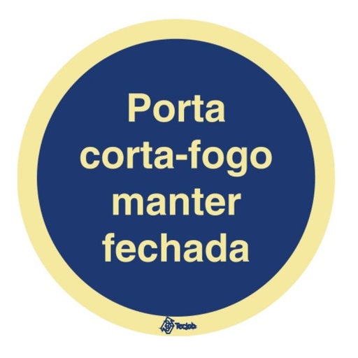 [OB0221AV] SINAL VINIL PORTA CORTA FOGO MANTER FECHADA 80mm