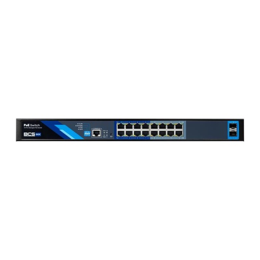 [BCS-B-SP16G-2SFP-M] SWITCH BCS BASIC GERIDO 16xPoE 1Gbps + 2xUPSFP 1Gbps 150W 802.3 AF/AT