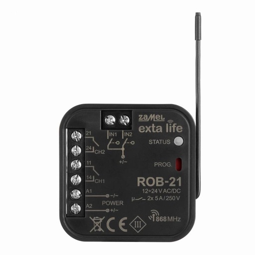 [ZMROB21] RECETOR CONTROLADOR DE PORTÃO AUTOMÁTICO EXTA LIFE PARA CAIXA APARELHAGEM