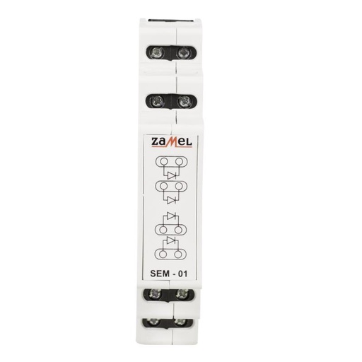 [ZMSEM01] SEPARADOR MODULAR ENTRADAS PARA CIRCUITO DE COMANDO E CONTROLO COM 4 DÍODOS ZENER