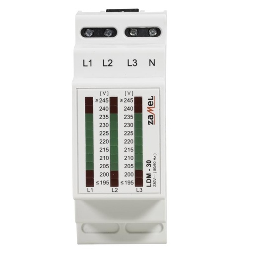 [ZMLDM30] INDICADOR MODULAR VALOR TENSÃO 3 FASES