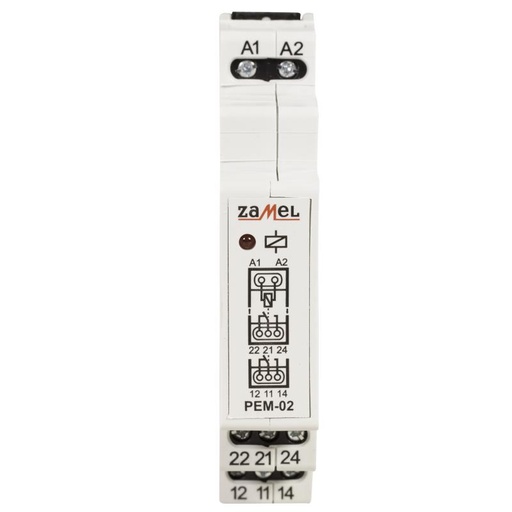 [ZMPEM02024] RELÉ MODULAR 2 INVERSORES 24Vac/dc