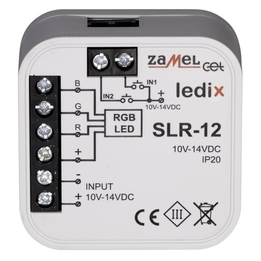 [ZMSLR12] CONTROLADOR RGB 10-14Vdc PARA CAJA DE EQUIPO